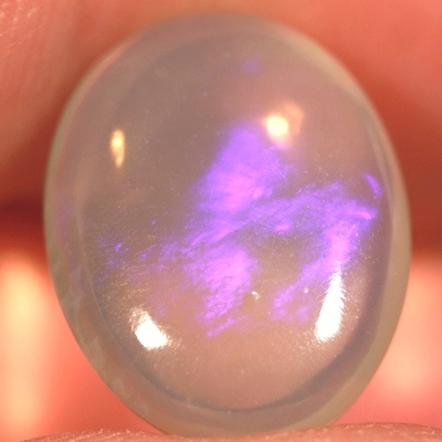 SOLID CRYSTAL OPAL Bright rolling flashes, beautiful purple